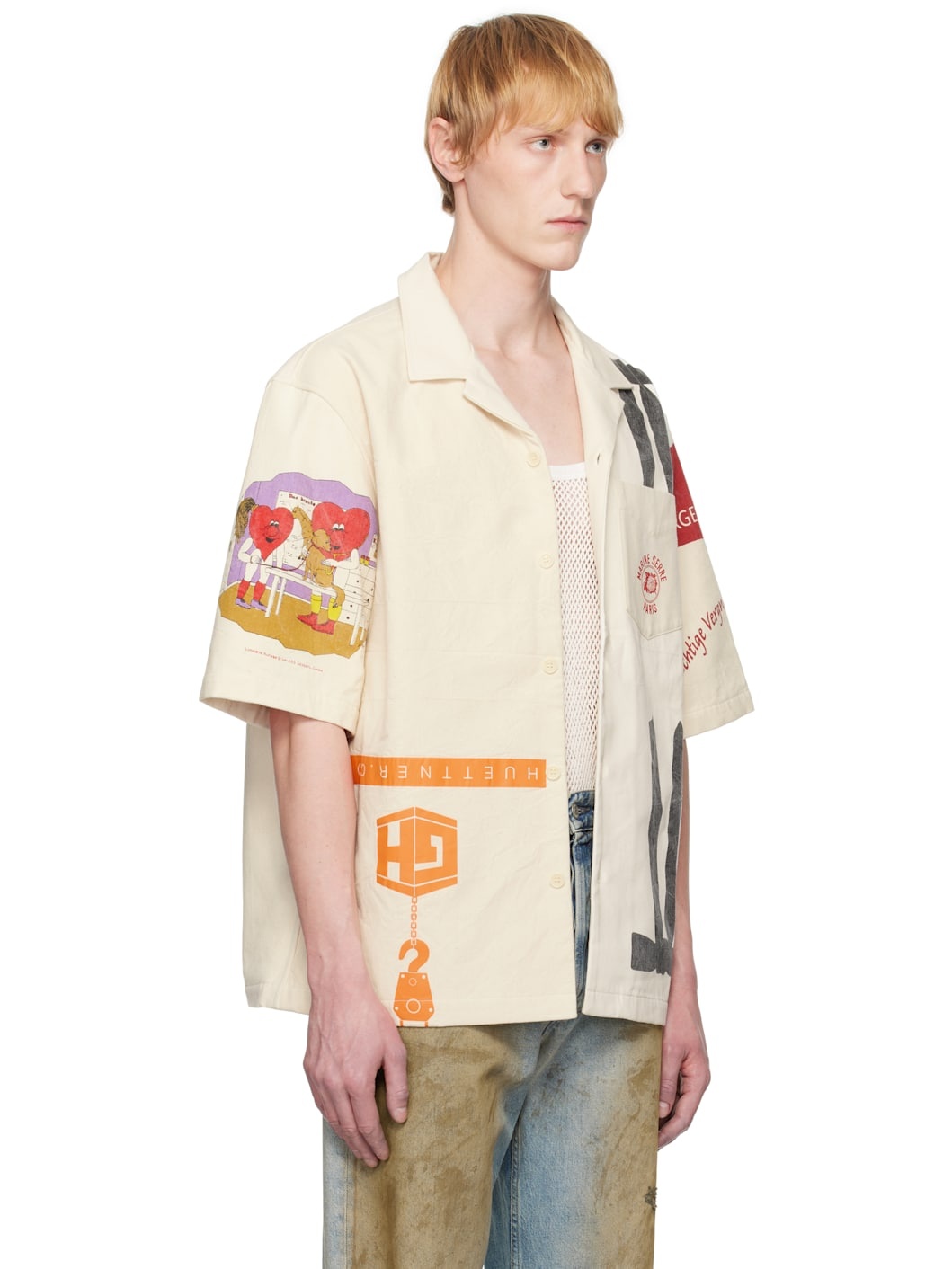 Off-White Regenerated Tote Bags Bowling Shirt - 2