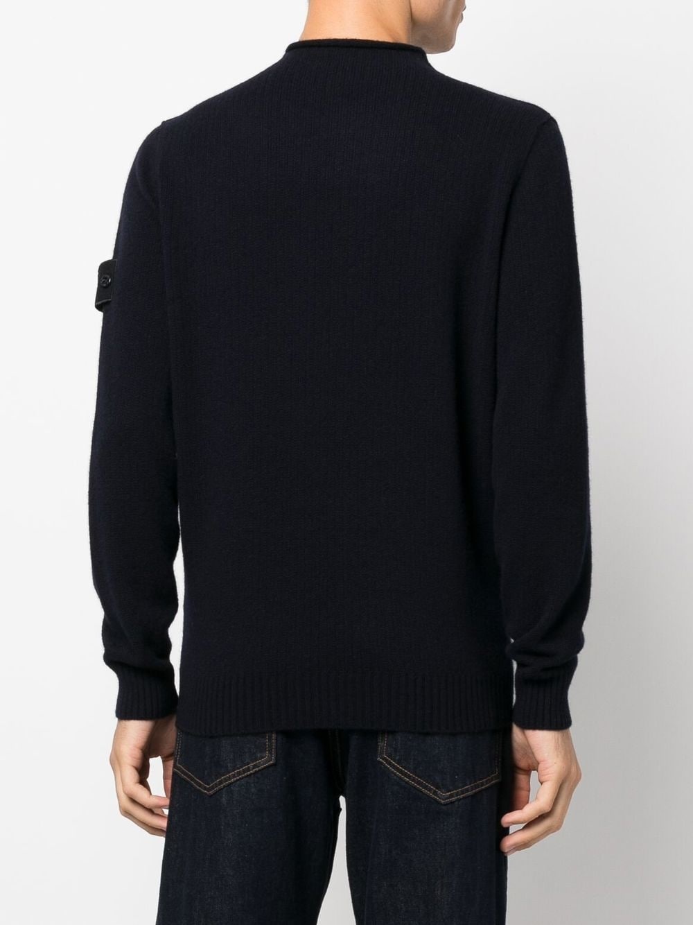 logo-patch sleeve jumper - 4