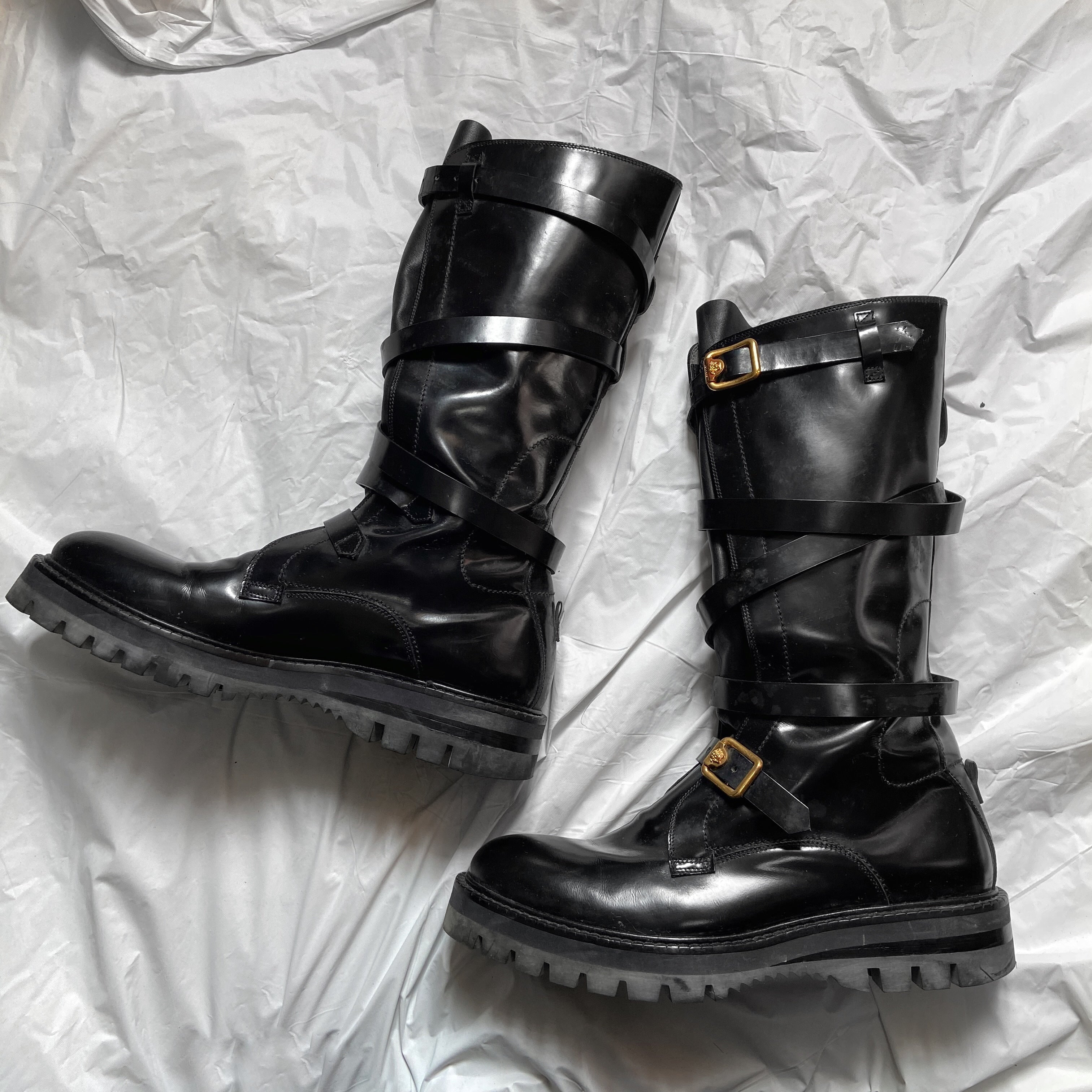 Versace Fall 2013 Bondage Patent Leather Boot 43 - 4