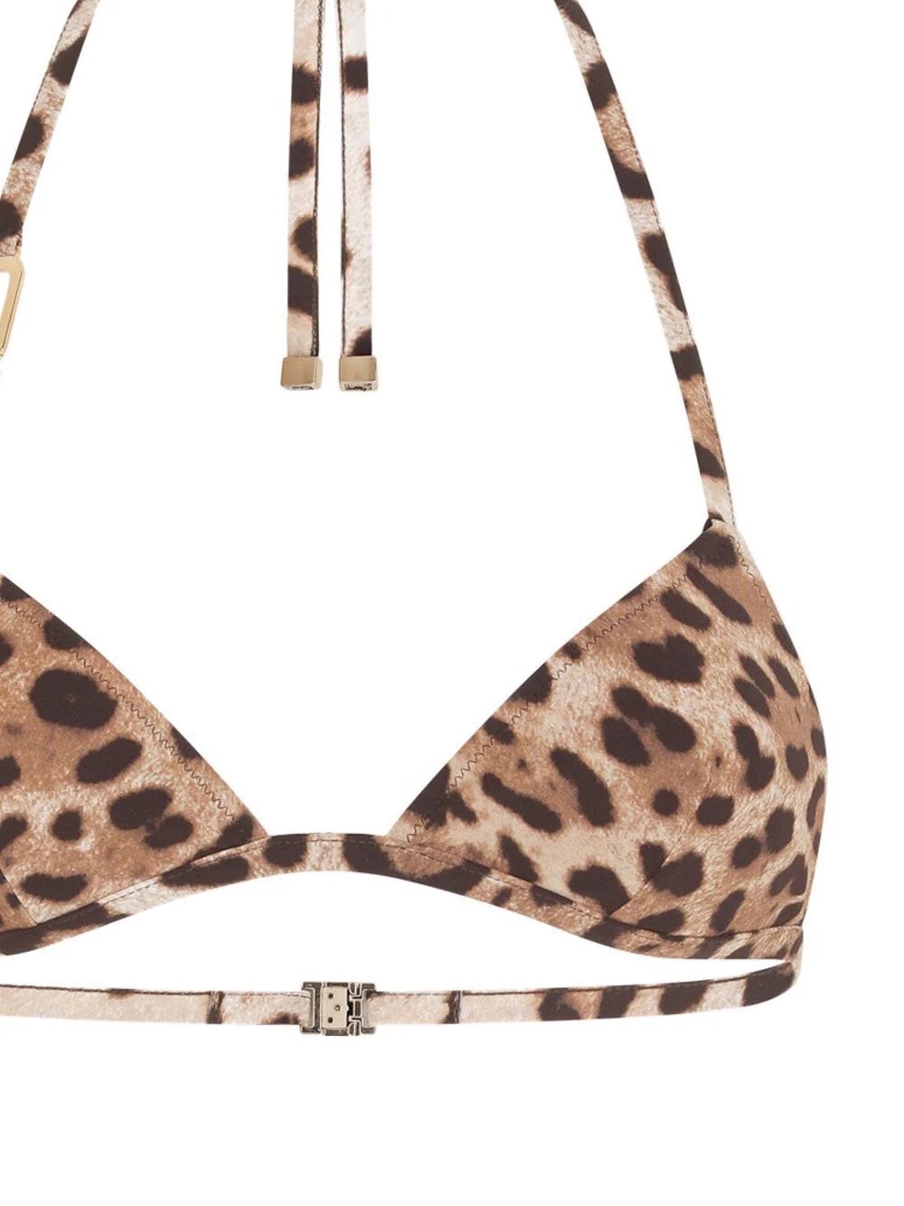 leopard-print halterneck bikini - 5