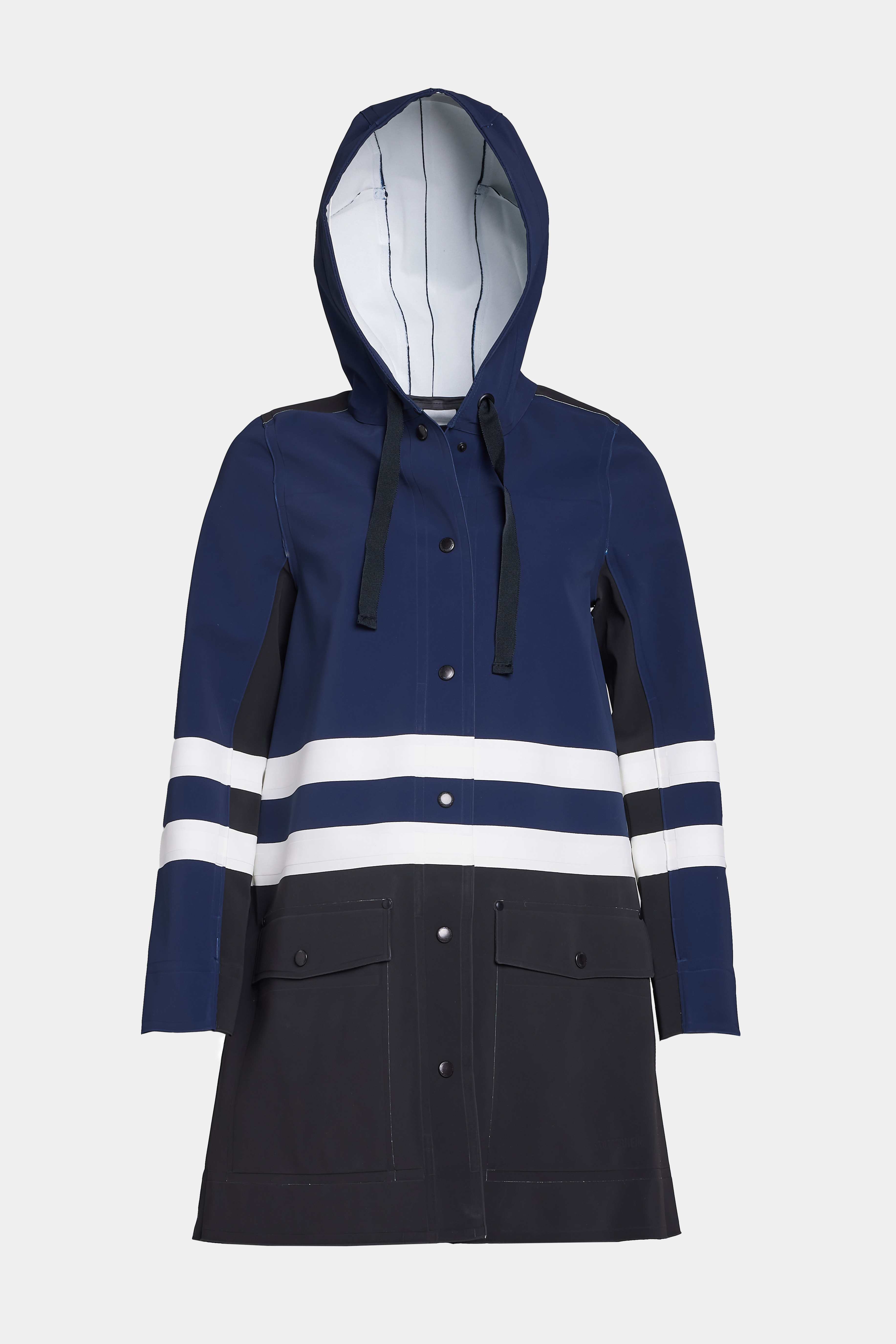 Nockeby Raincoat Black/Navy/White - 6