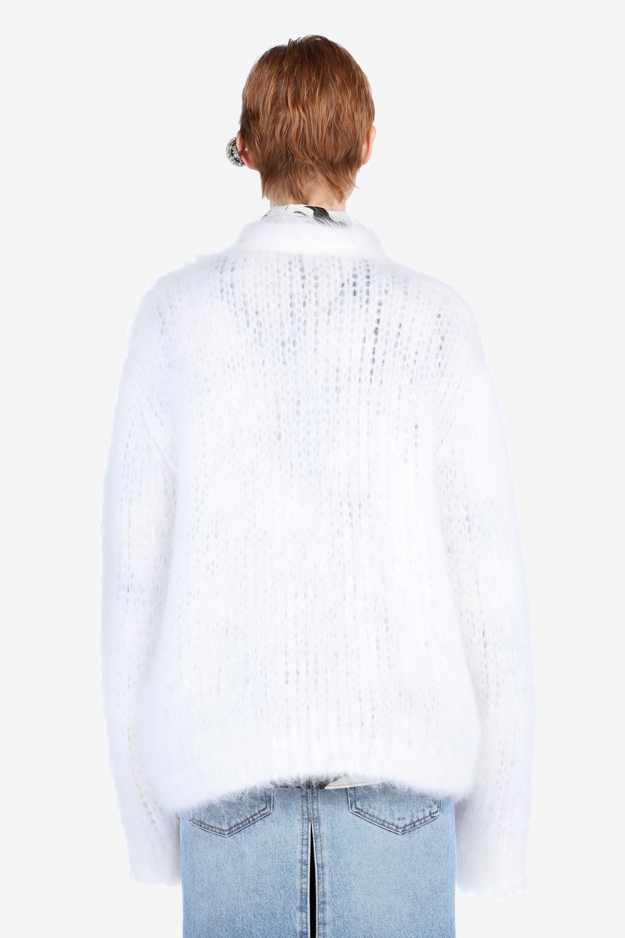 OVERSIZED OPEN-KNIT CARDIGAN - 2