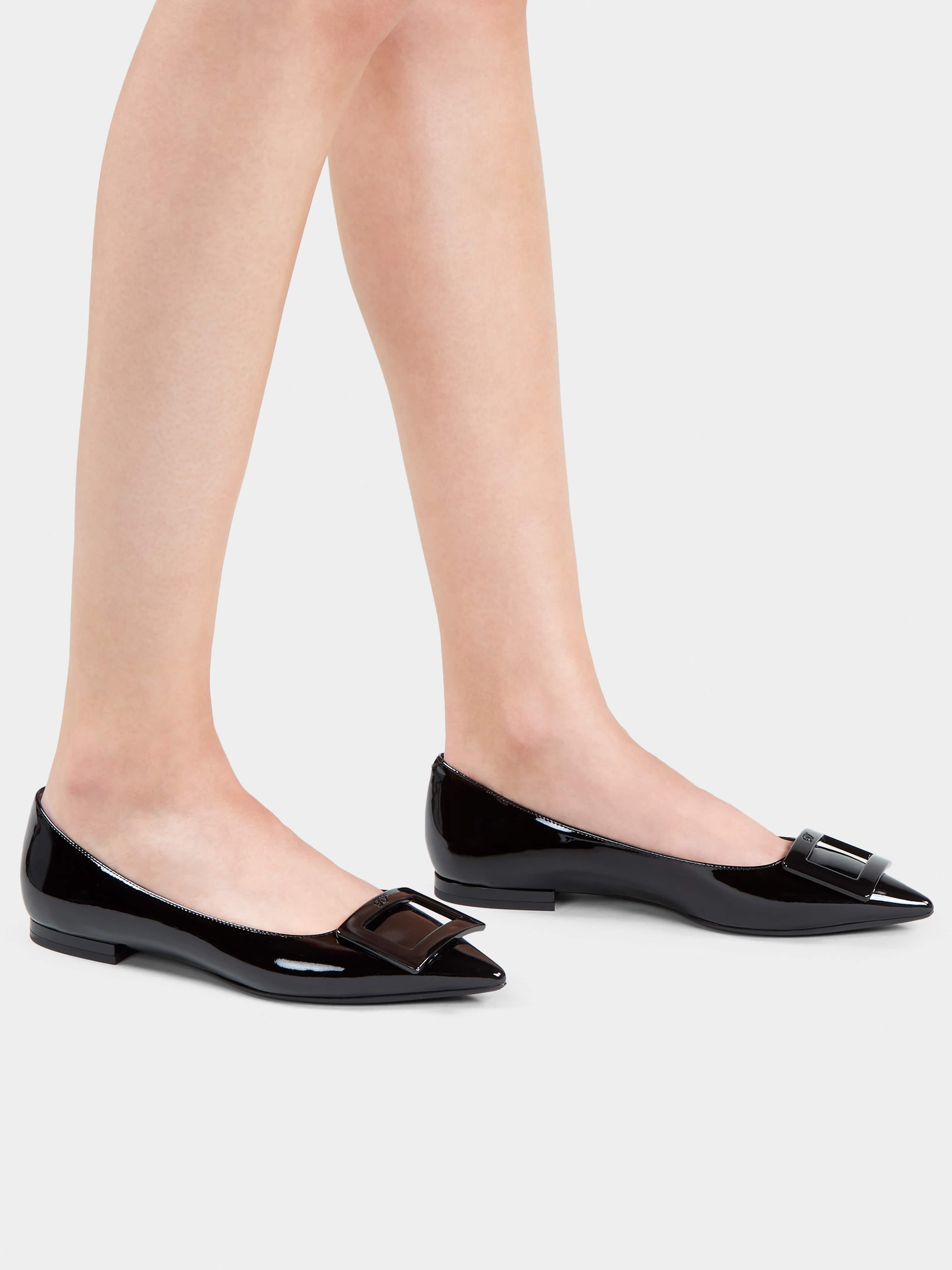 Gommettine Lacquered Buckle Ballerinas in Patent Leather - 8