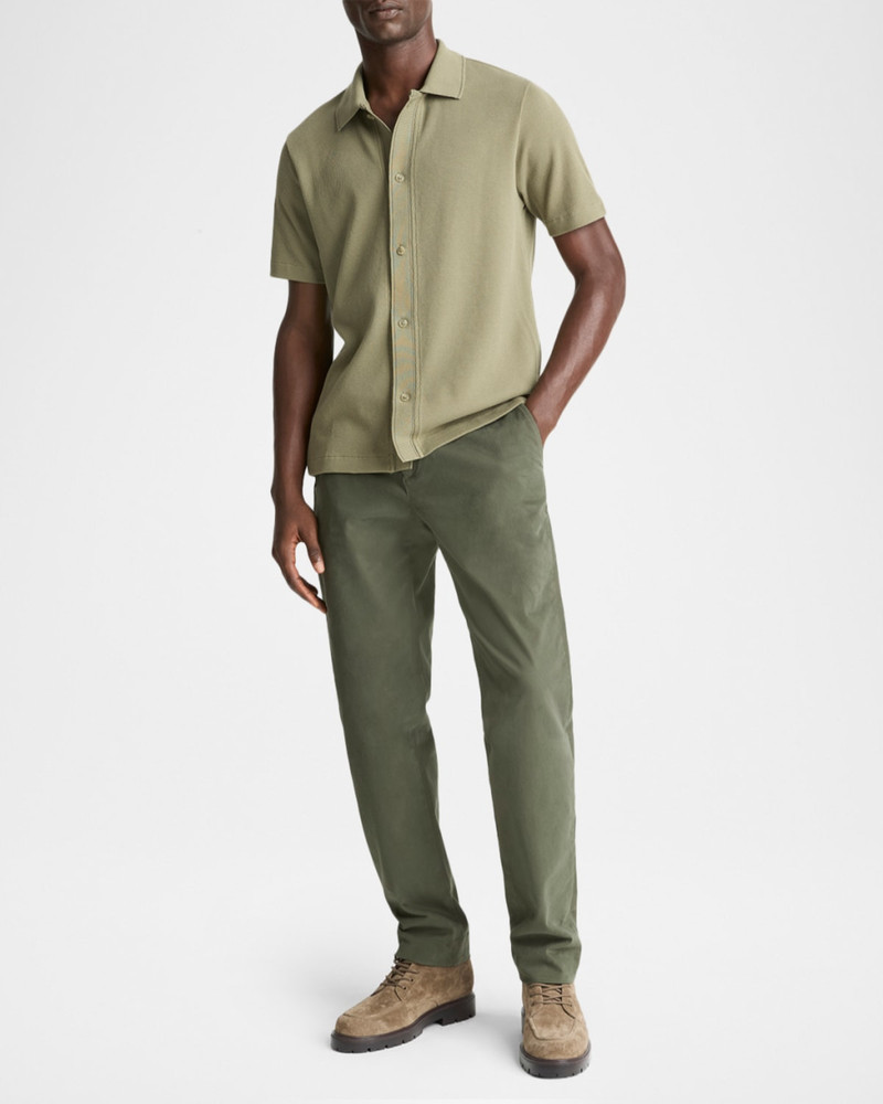 Vince Men's Cotton Jacquard Knit Short-Sleeve Button-Down Shirt outlook