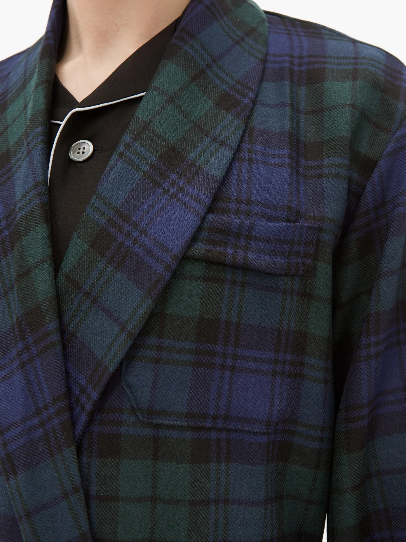 Black Watch tartan-wool dressing gown - 3