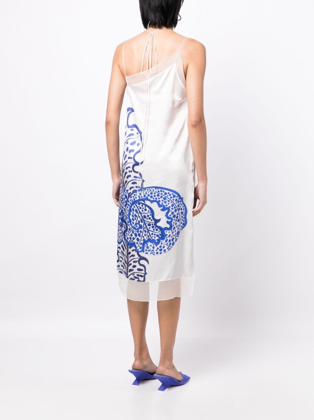 floral-print silk mididress - 4