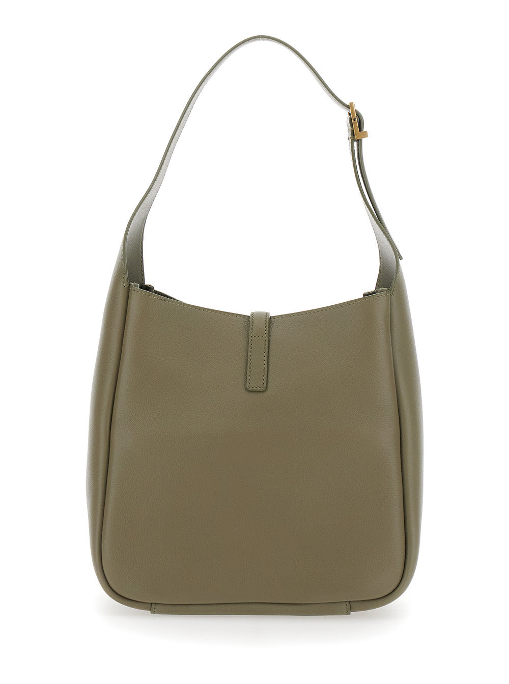 Saint Laurent Women 'Le 5 À 7' Green Shoulder Bag With Cassandre Detail In Hammered Leather Woman - 4