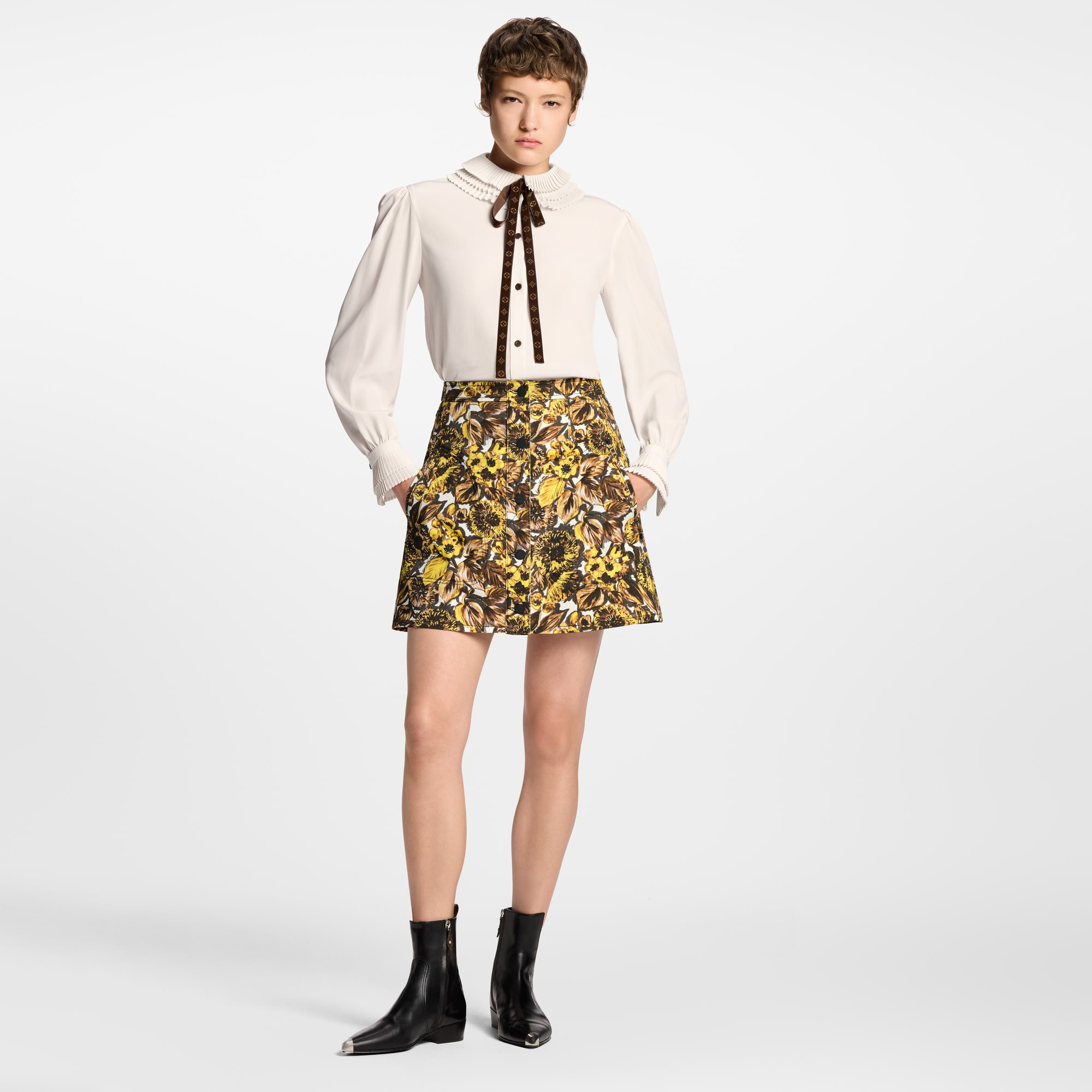 Pleat Collar Blouse - 5