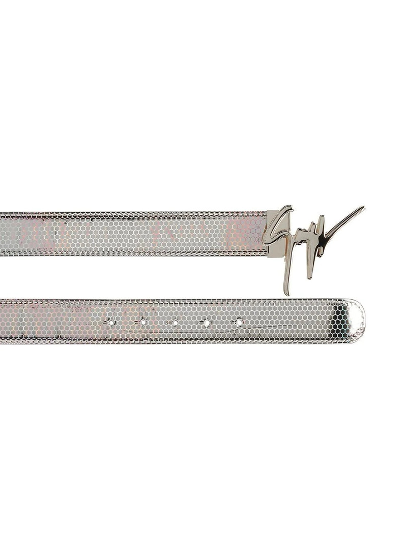 Giuseppe Zanotti Signature buckle geometric-print belt outlook