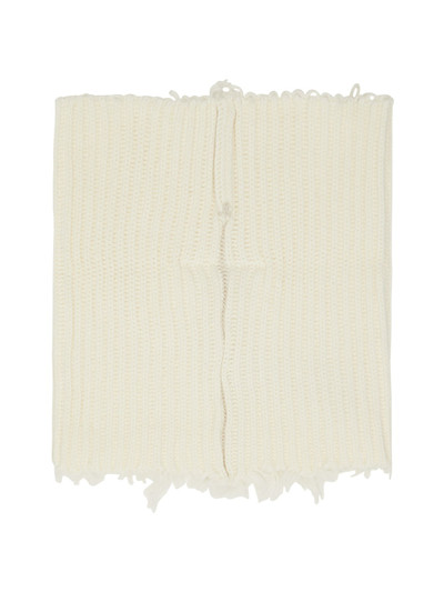 MM6 Maison Margiela Off-White Ribbed Scarf outlook
