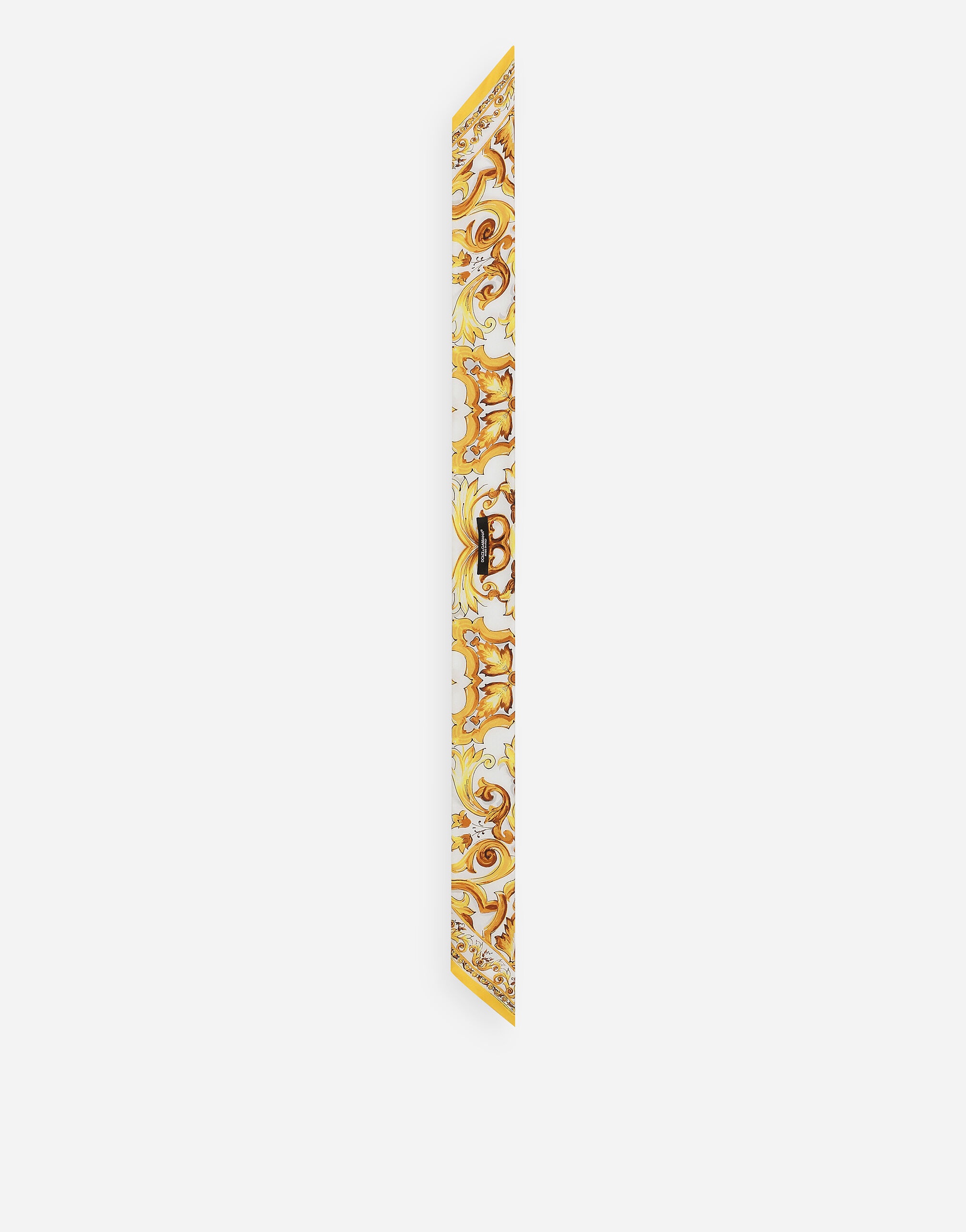 Majolica-print silk twill headscarf (6x100) - 2
