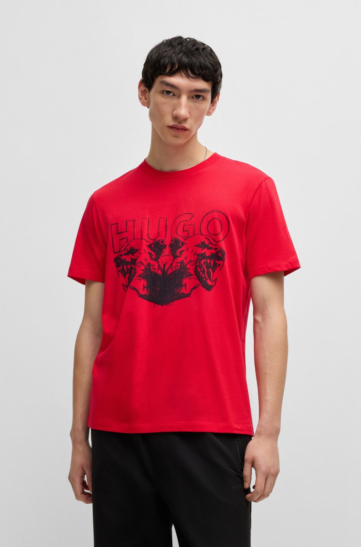 COTTON-JERSEY T-SHIRT WITH LOGO AND ANIMAL GRAPHIC - 2