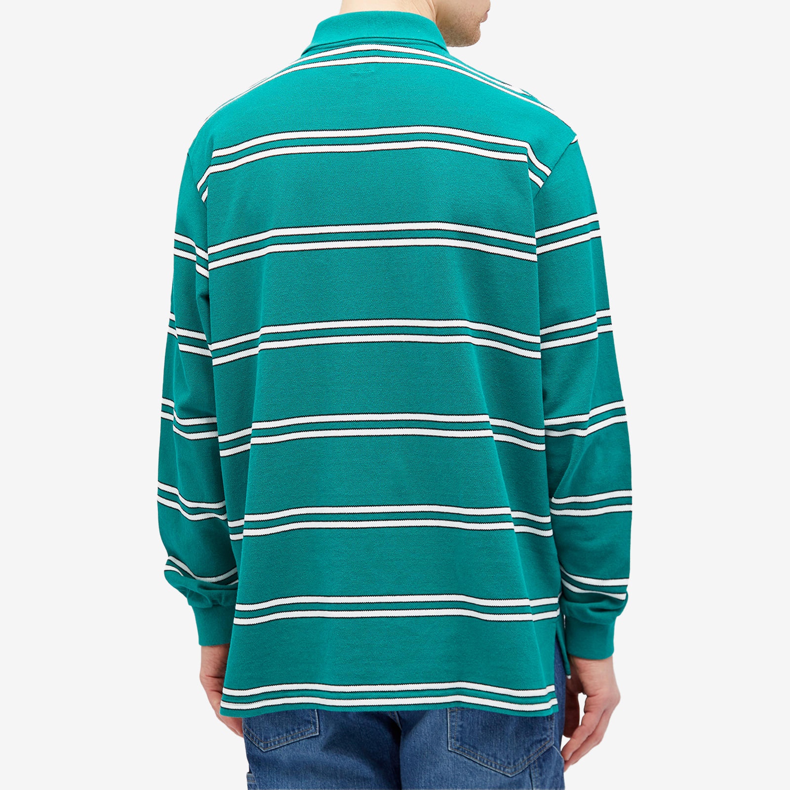 Human Made Long Sleeve Striped Polo Shirt - 3