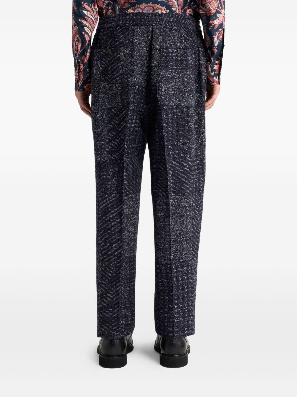 patchwork tailored trousers - 4