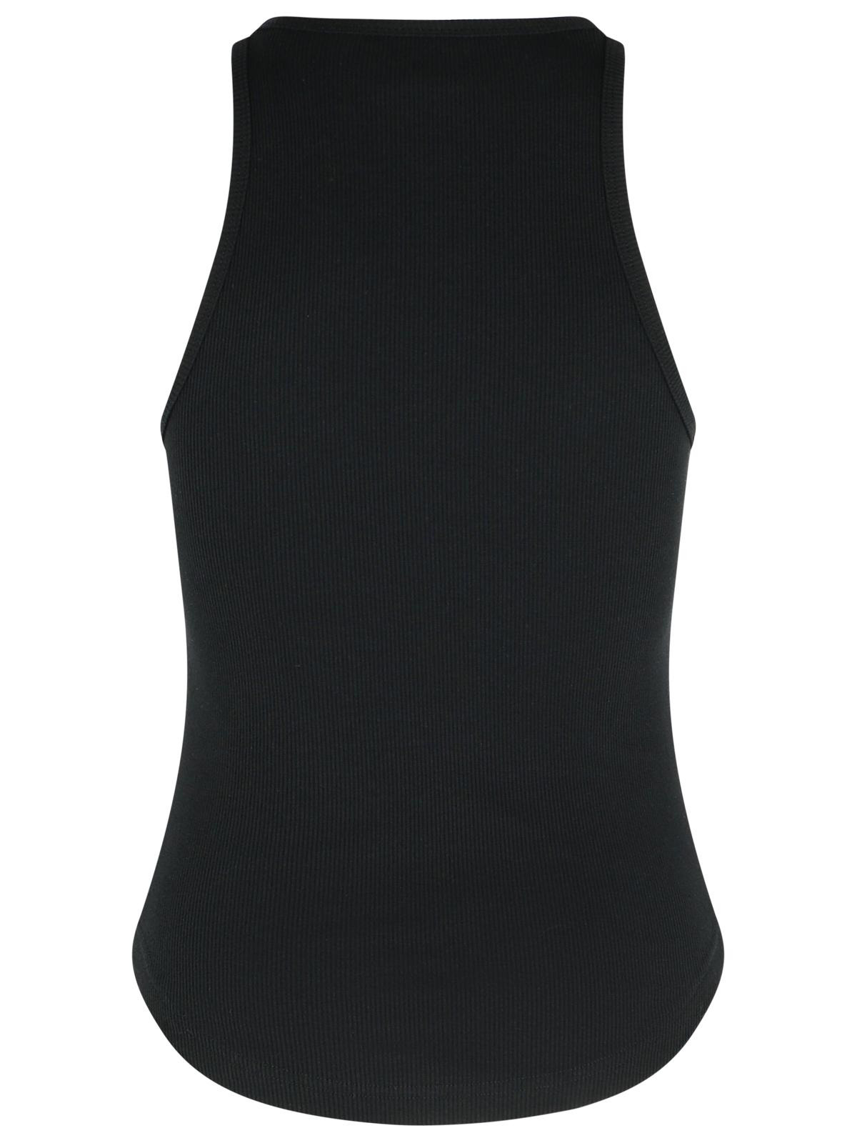 Courreges Black Cotton Tank Top Women - 3