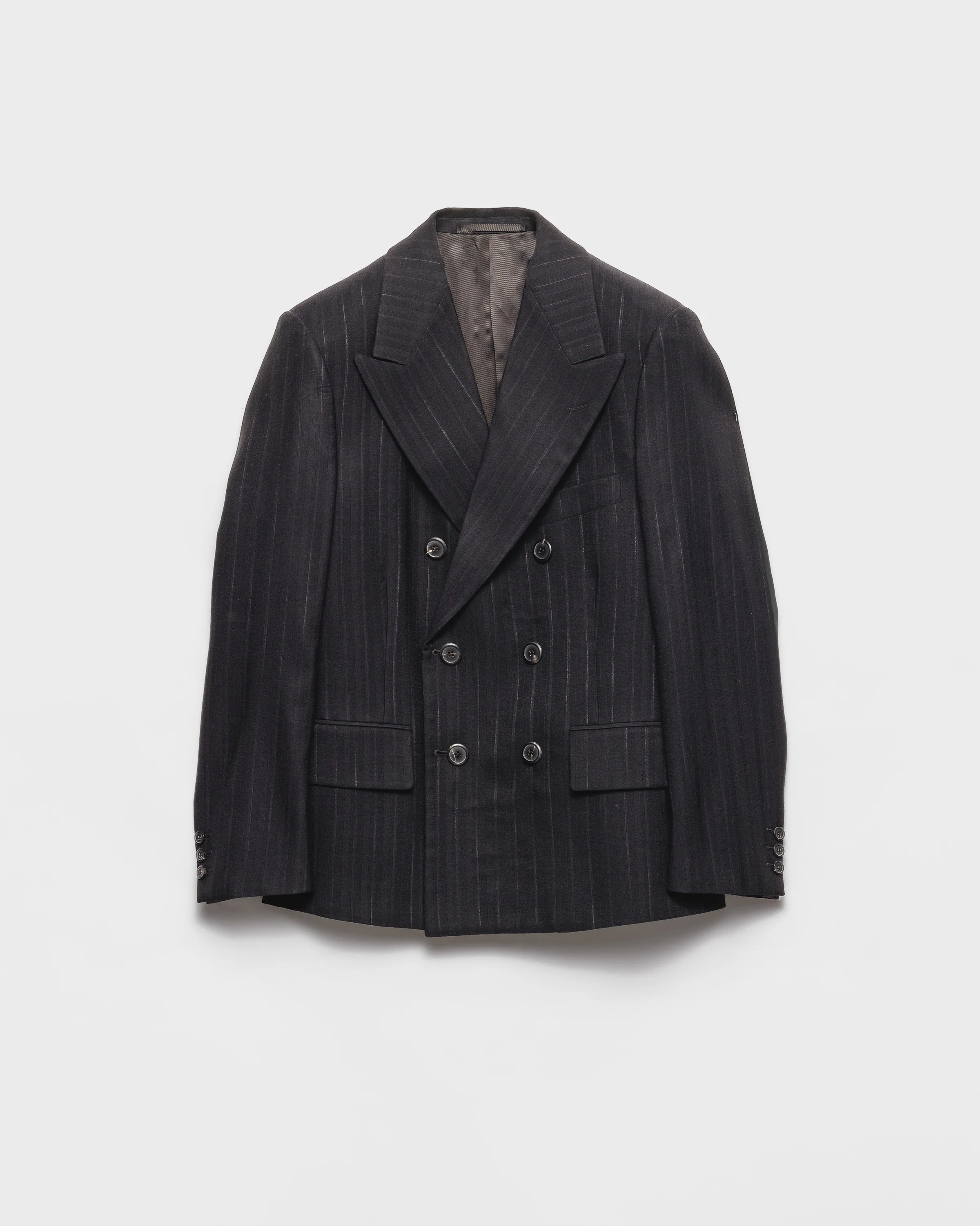 Double-breasted wool blend jacket - 1
