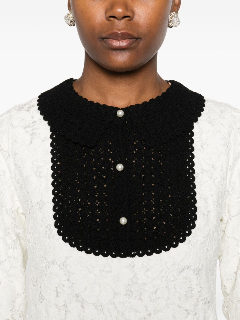 crochet-trimmed lace dress 5