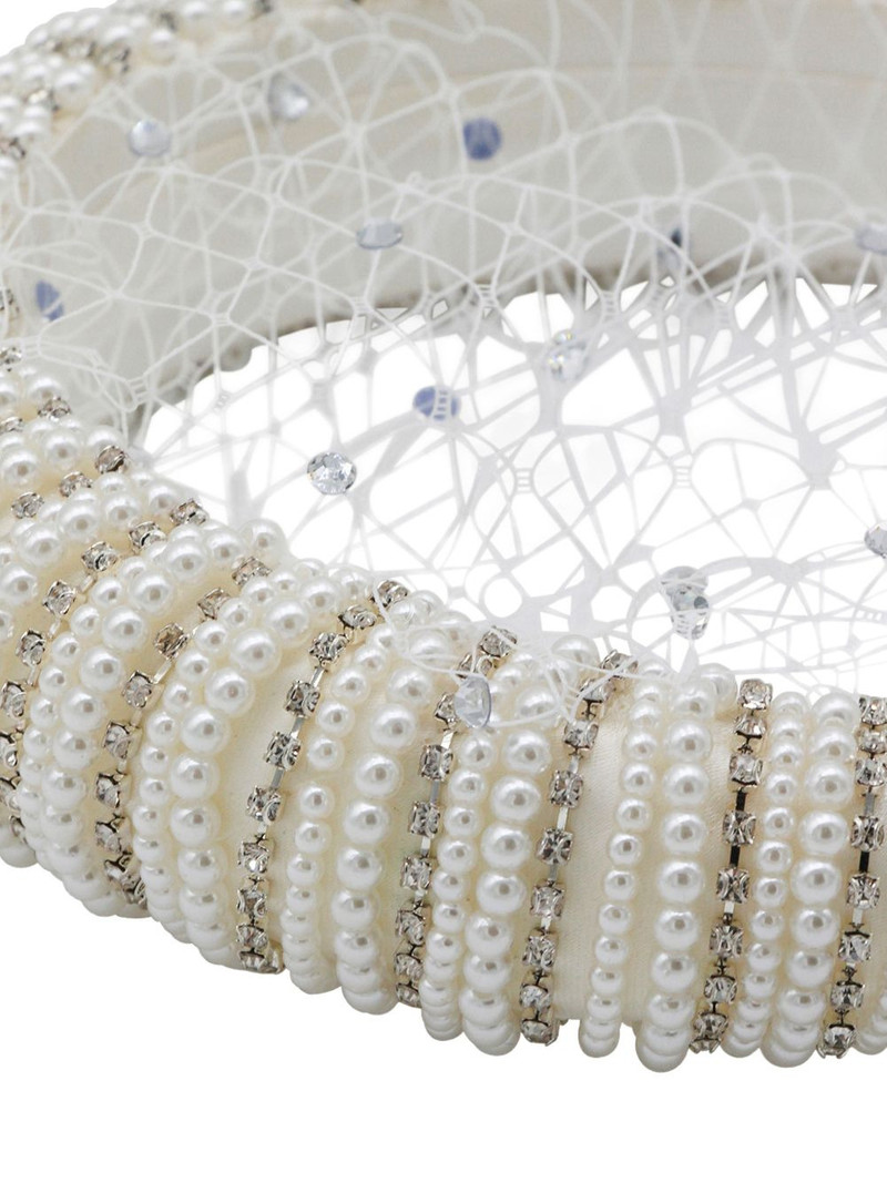 crystal-embellished veil headband 3