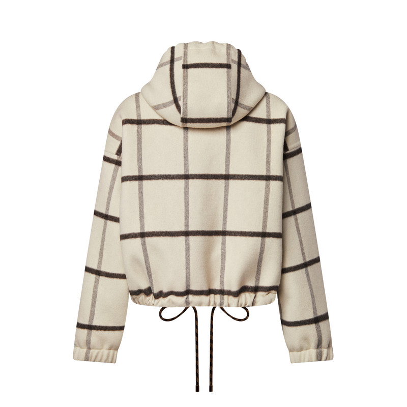 Check Motif Hooded Jacket 3