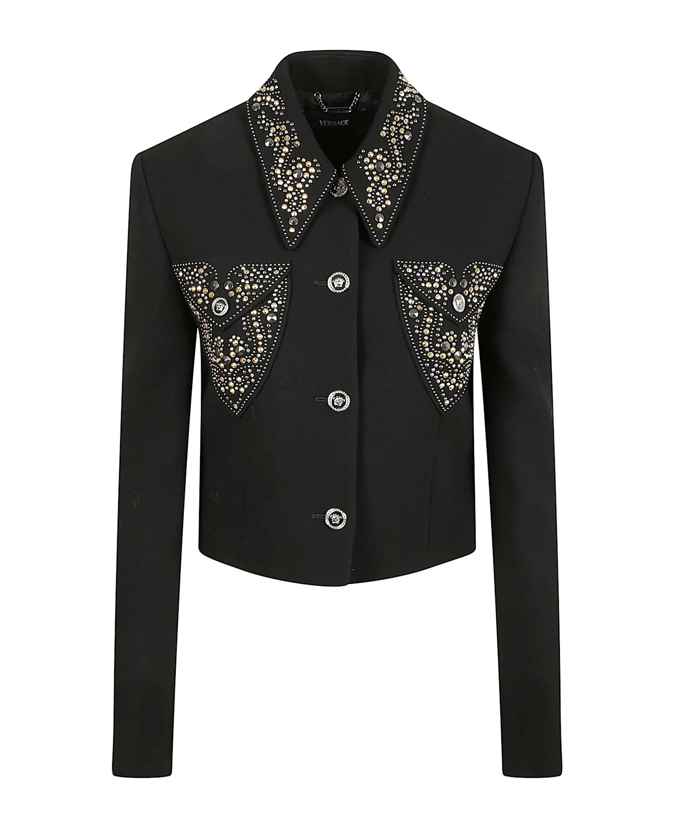 Short Jacket With Stud Details - 1