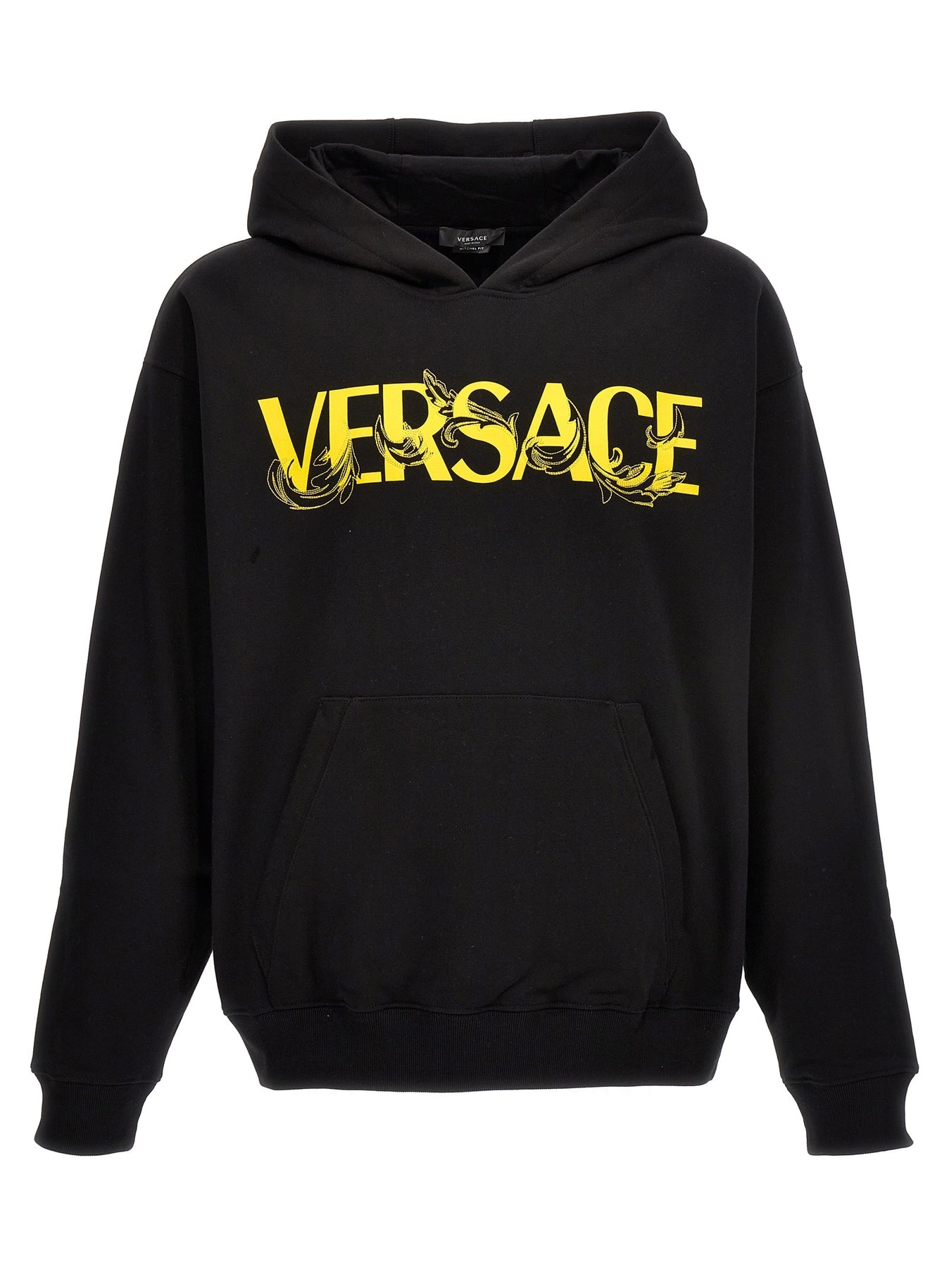 Embroidered Logo Hoodie Sweatshirt Black - 1