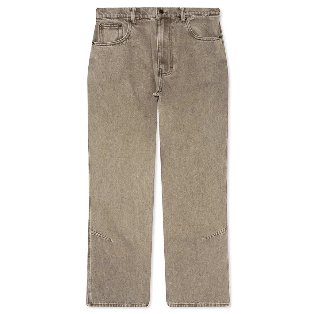 WASHED TWILL PANT - TAUPE - 1