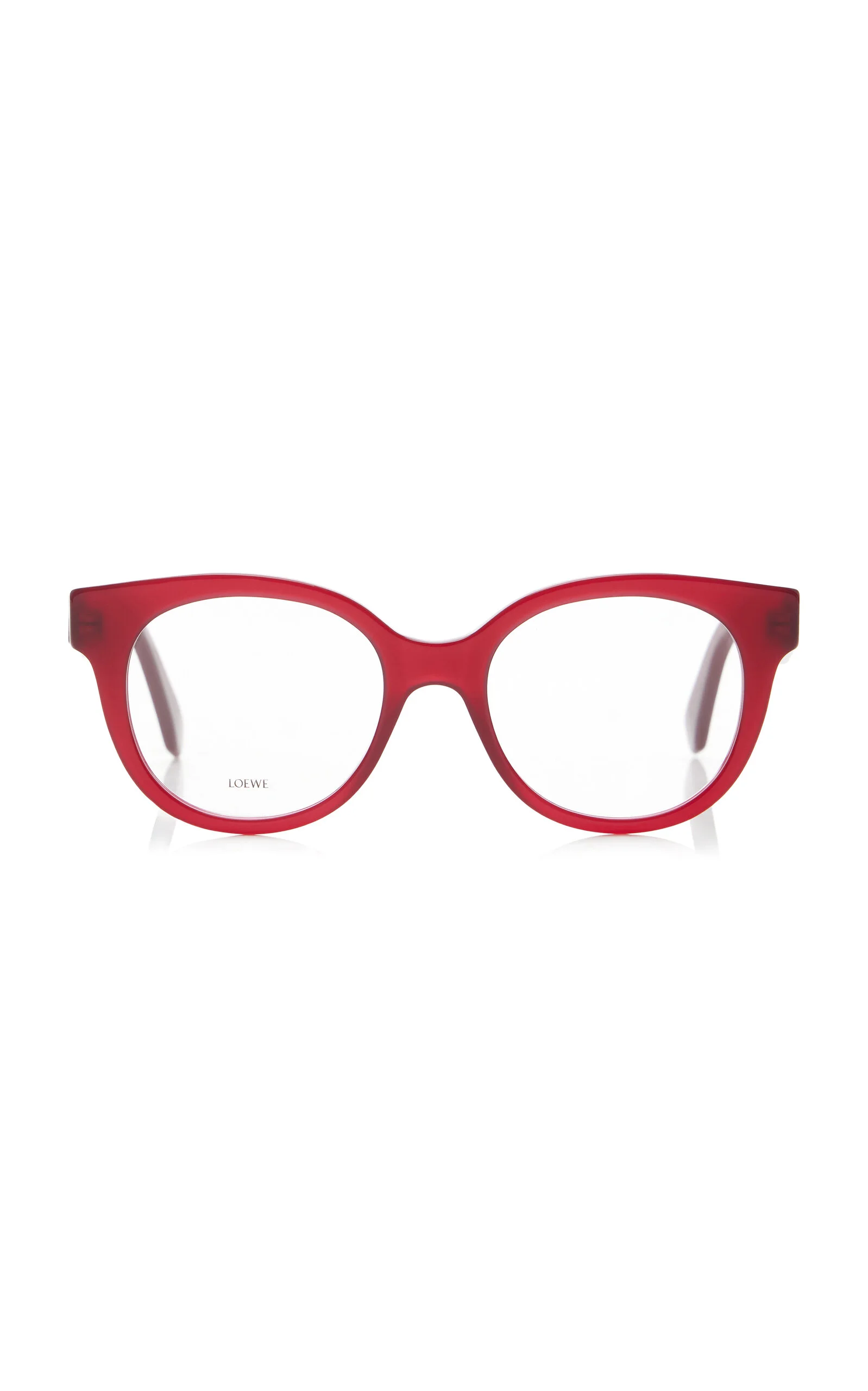 Round-Frame Acetate Glasses red - 1