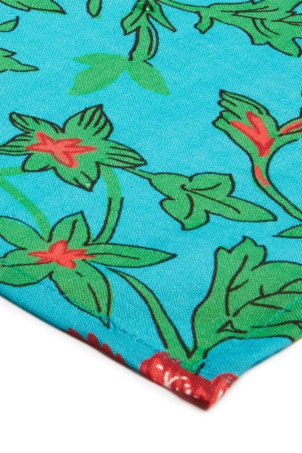 Large Napkins Set Of 6 - Dragon Flower Turchese - 4