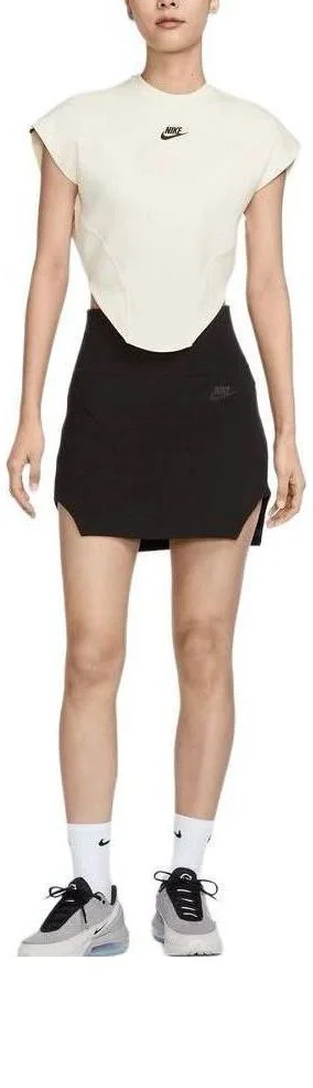 (WMNS) Nike Sportswear Tech Fleece Sleeveless T-shirt (Asia Sizing) 'Beige' FQ1851-110 - 1