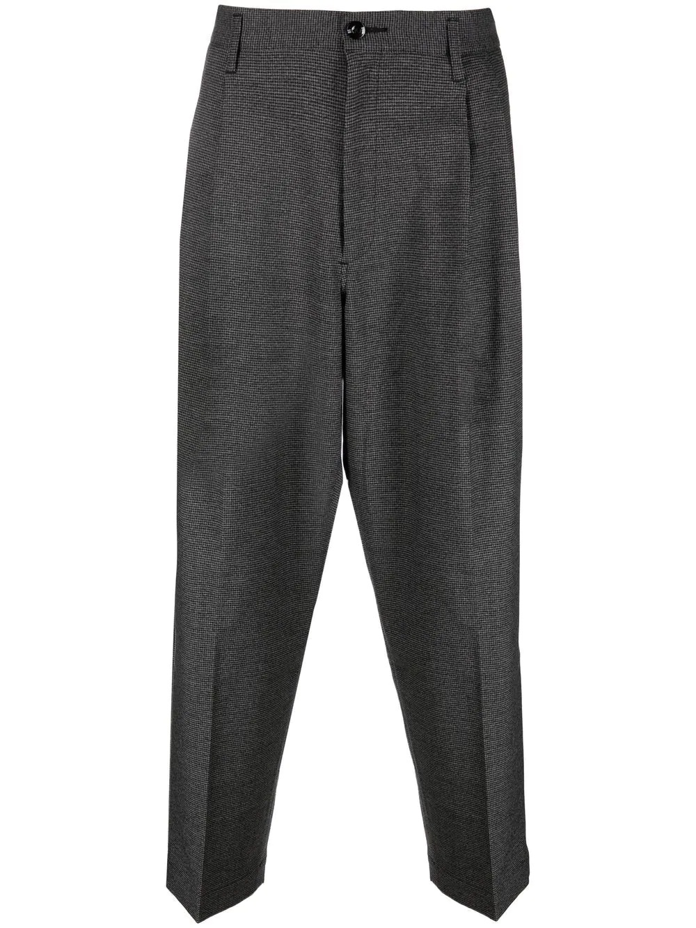 straight-leg check trousers - 1