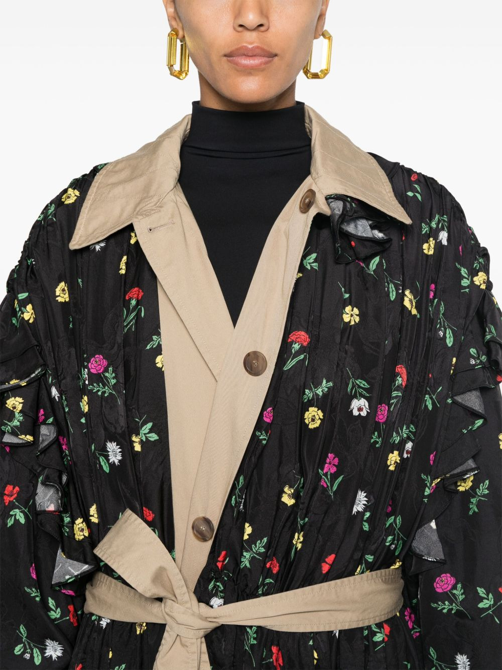 reversible belted trench coat - 5