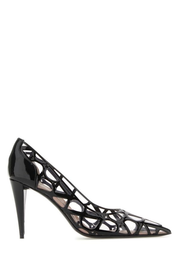 Valentino Garavani Woman Black Polymeric Material And Leather Toile Iconographe Pumps - 1