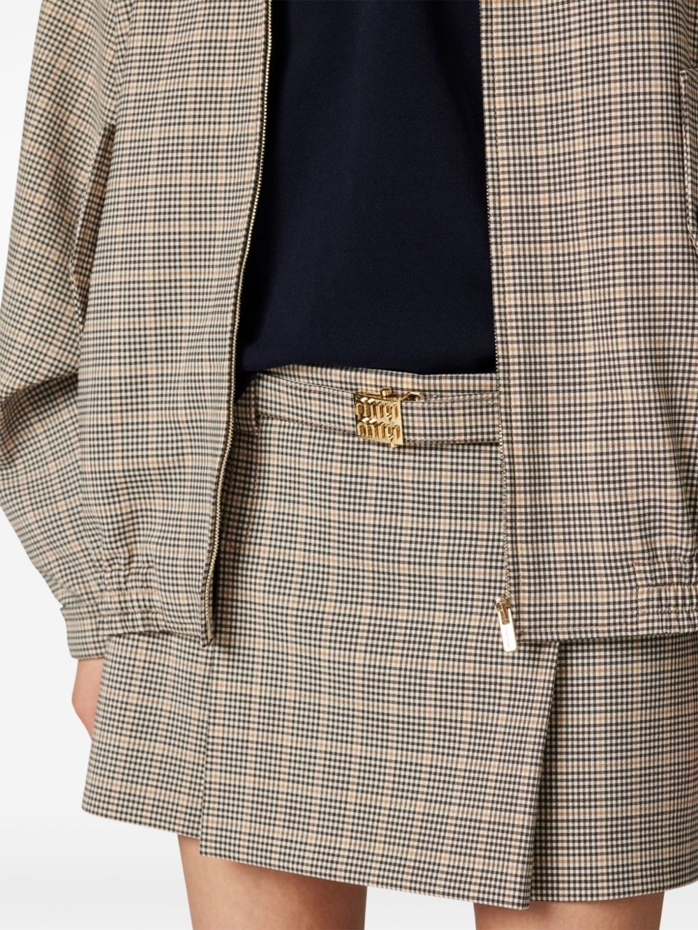 checked mini skirt - 4