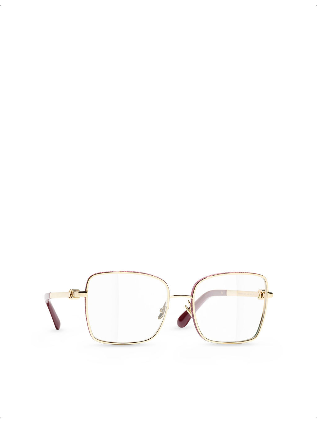 CH2219 Rectangle Metal Clear Optical Glasses - 3