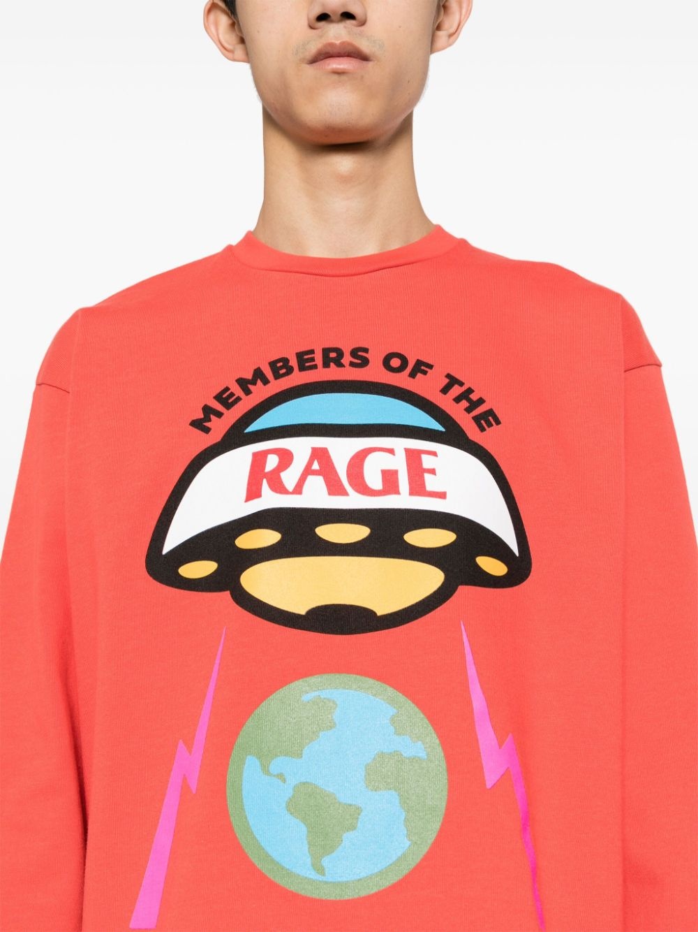 illustration-print cotton sweatshirt - 5