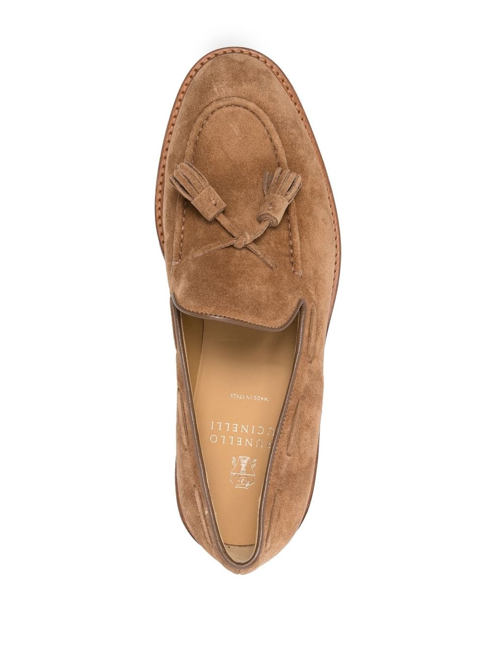 tassel-detail suede loafers - 4