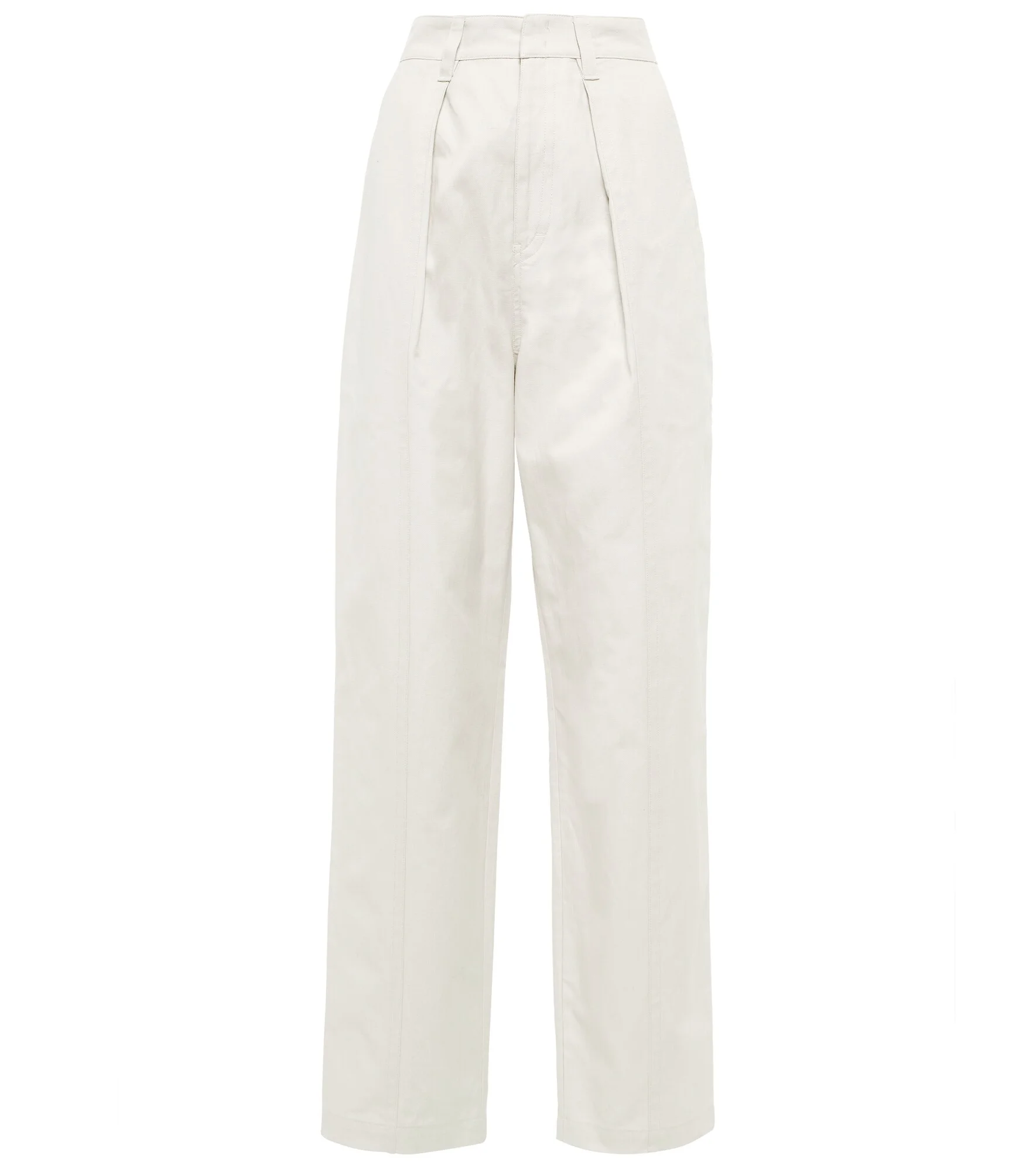 Ketzia high-rise cotton and linen pants - 1
