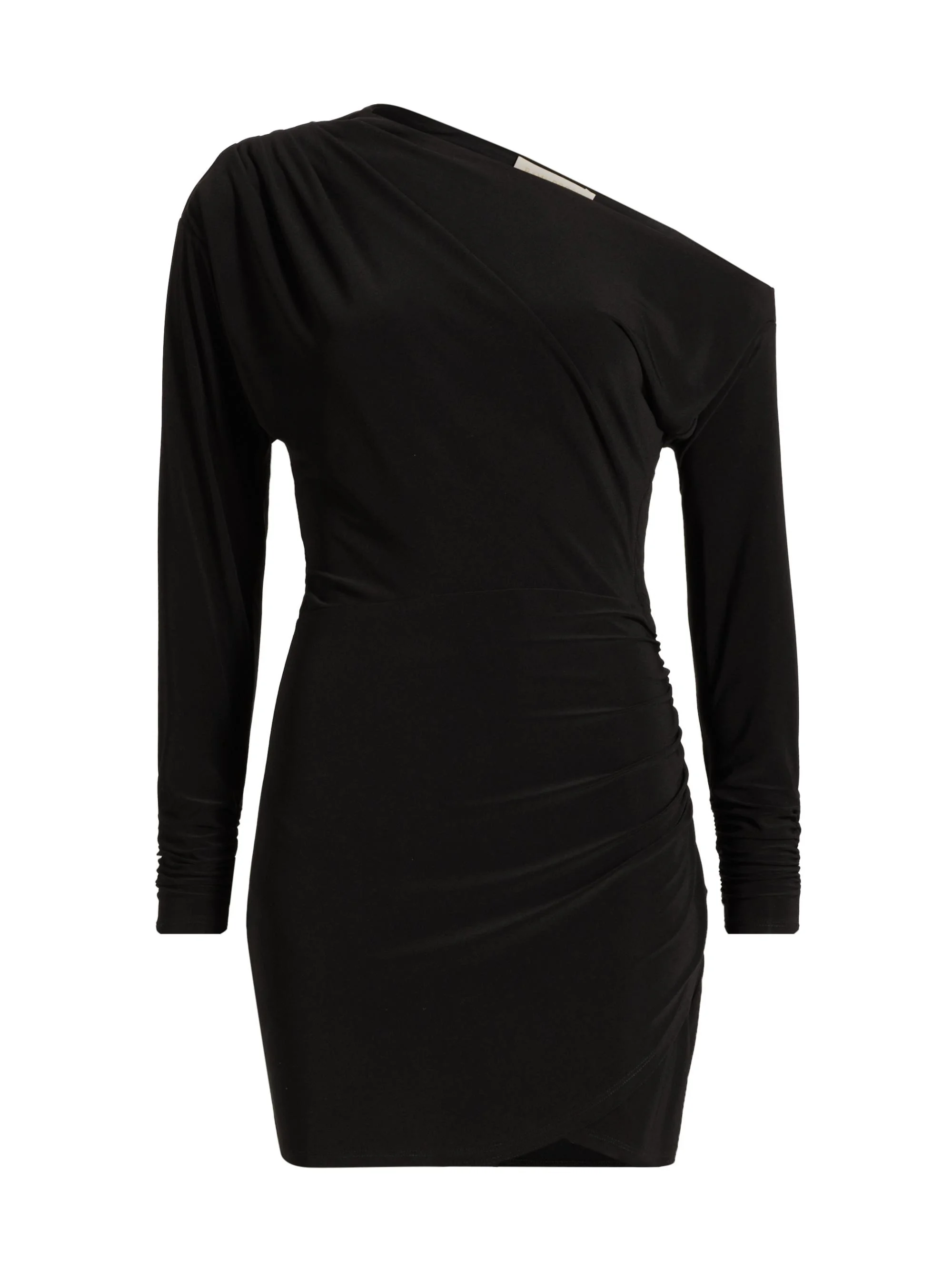 Women's Haisley Gathered Minidress - Black - 1