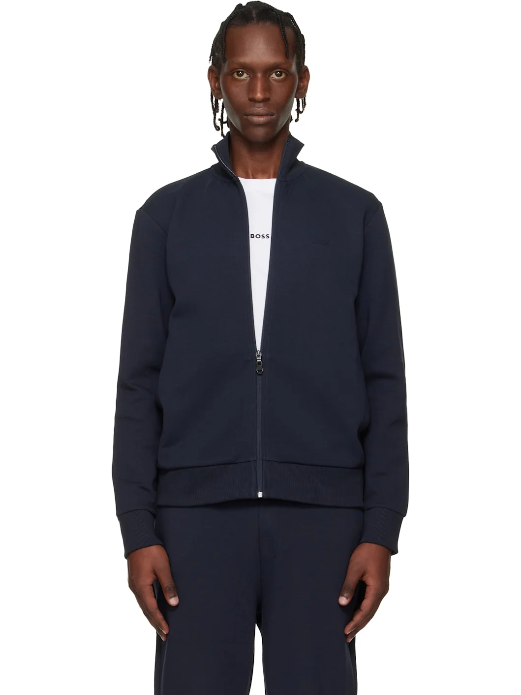 Navy Zip Sweatshirt - 1