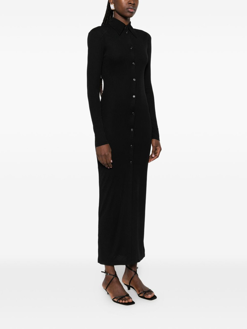shoulder pads maxi shirt dress 3