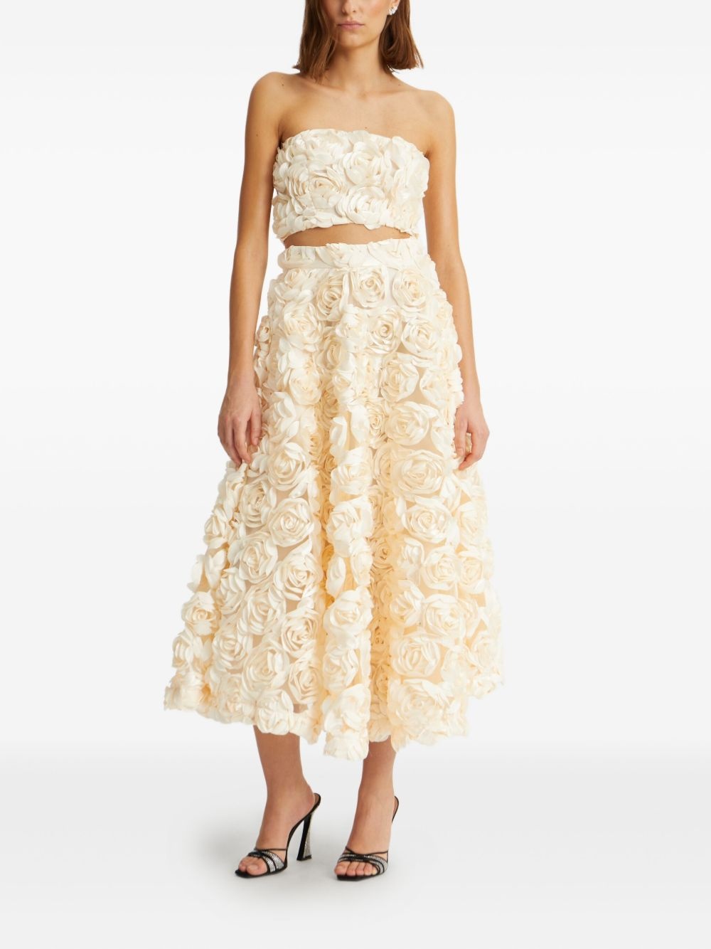 Sun rose-embellished maxi skirt - 2