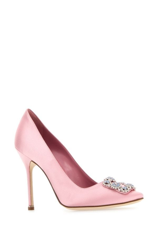 Pink satin Hangisi pumps - 2