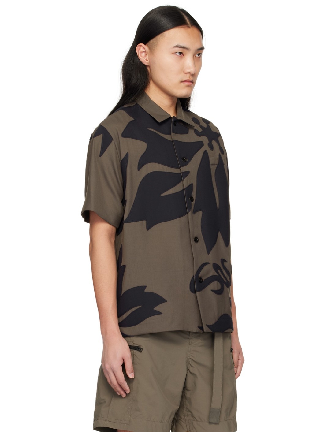 Brown & Navy Floral Shirt - 2