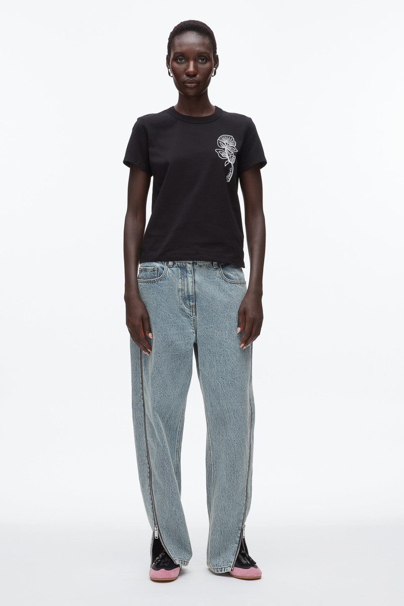 3.1 Phillip Lim Flower Embroidery Merch Tee outlook