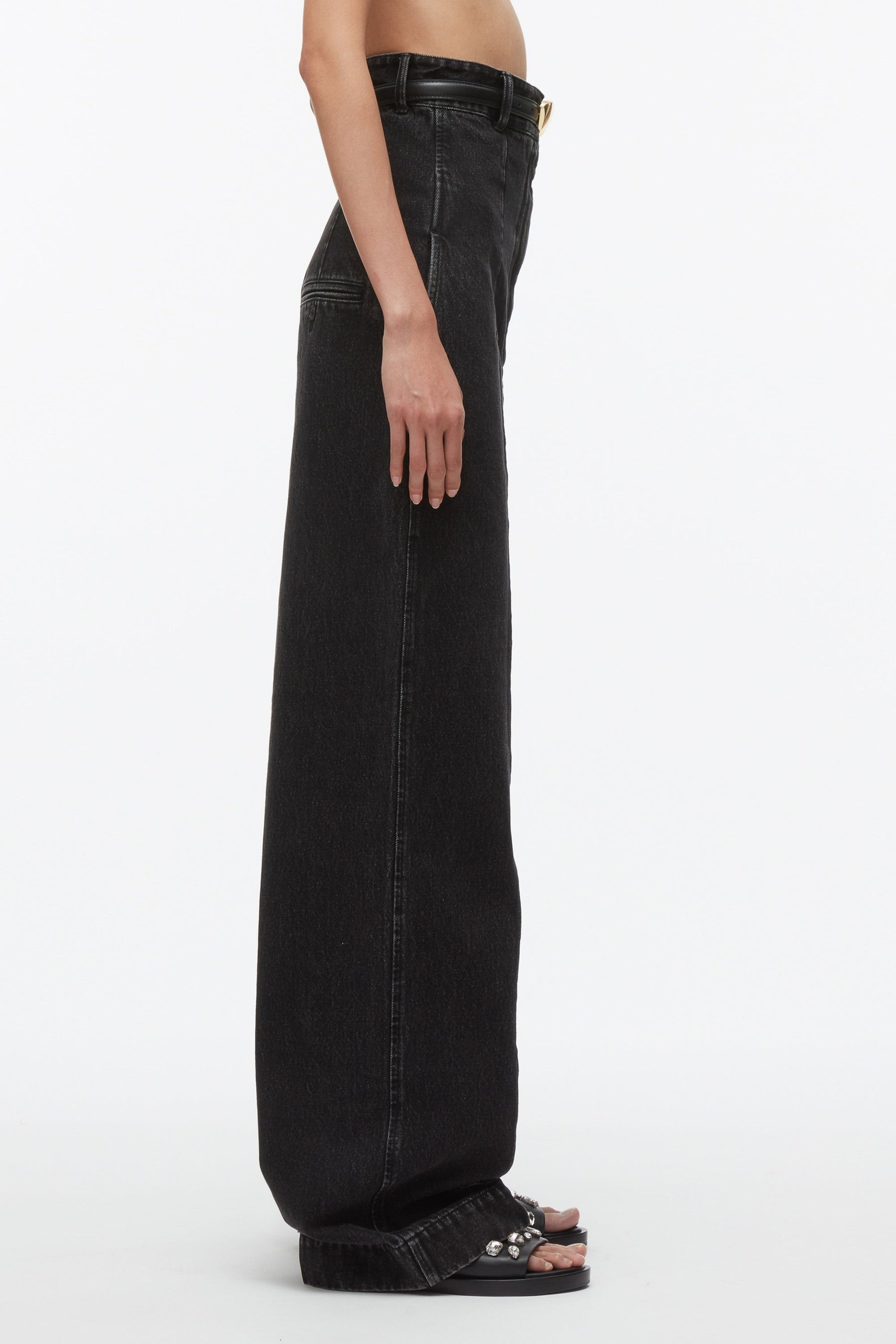 Denim Extreme High Waisted Trouser - 3