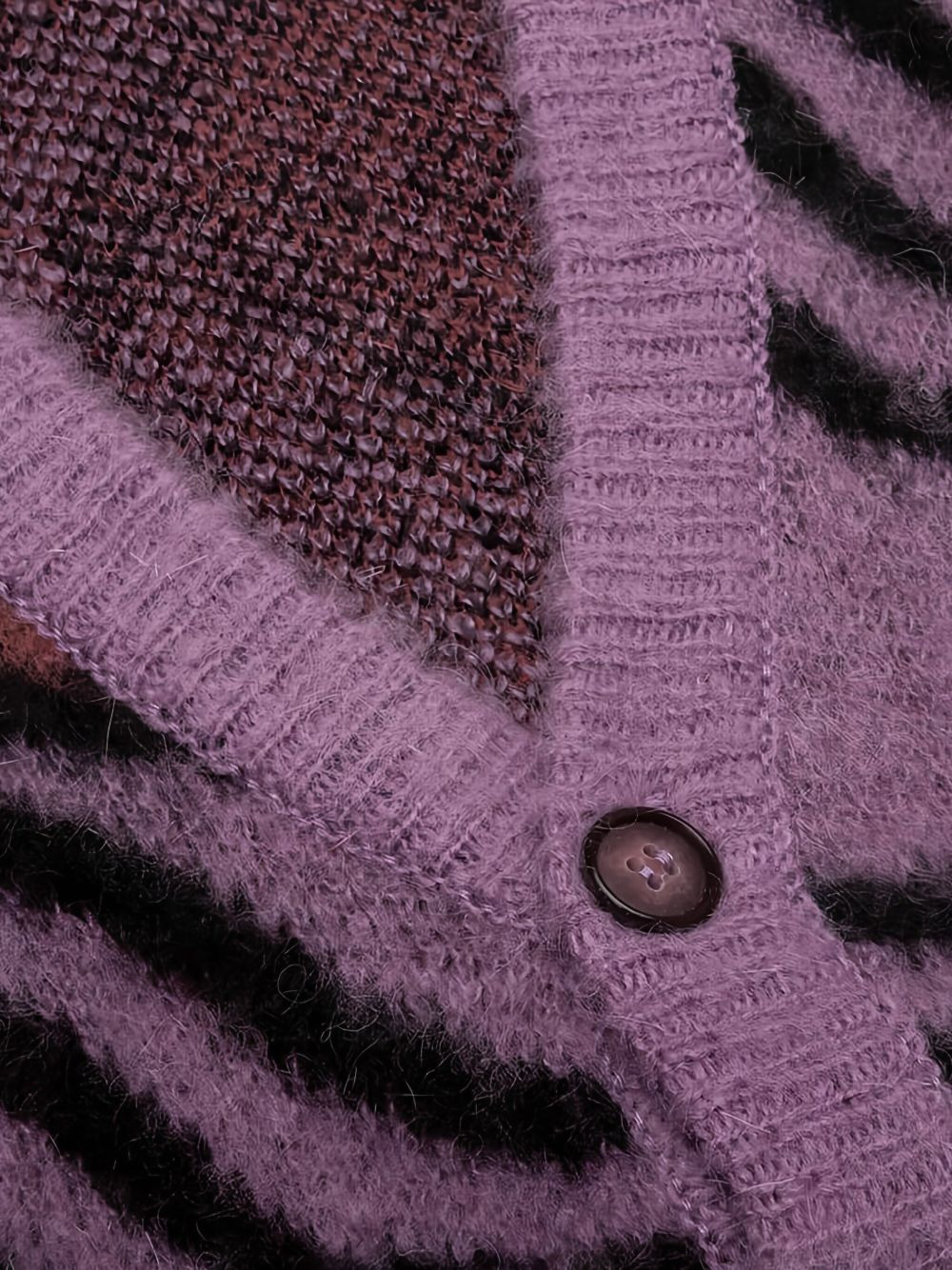wavy-jacquard mohair-blend cardigan - 3