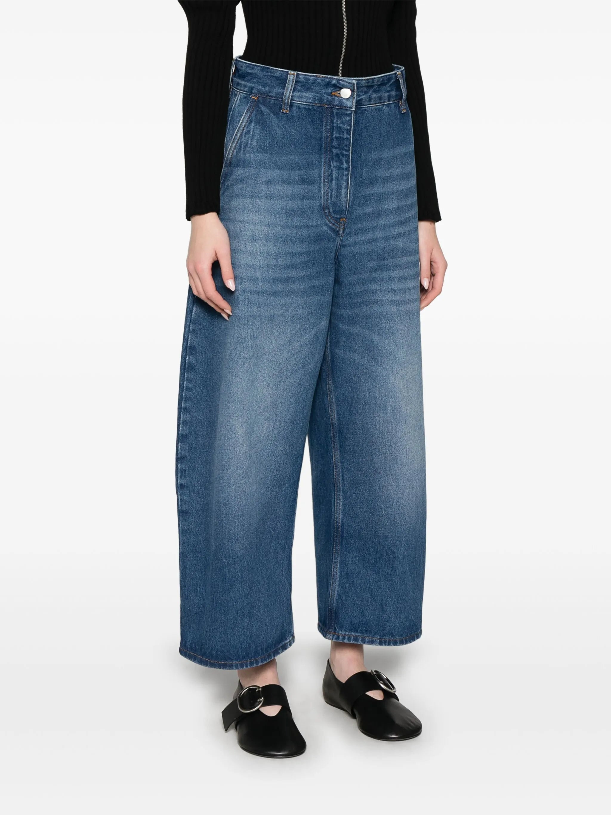 Studio Nicholson Chalco Cropped Jeans - 3