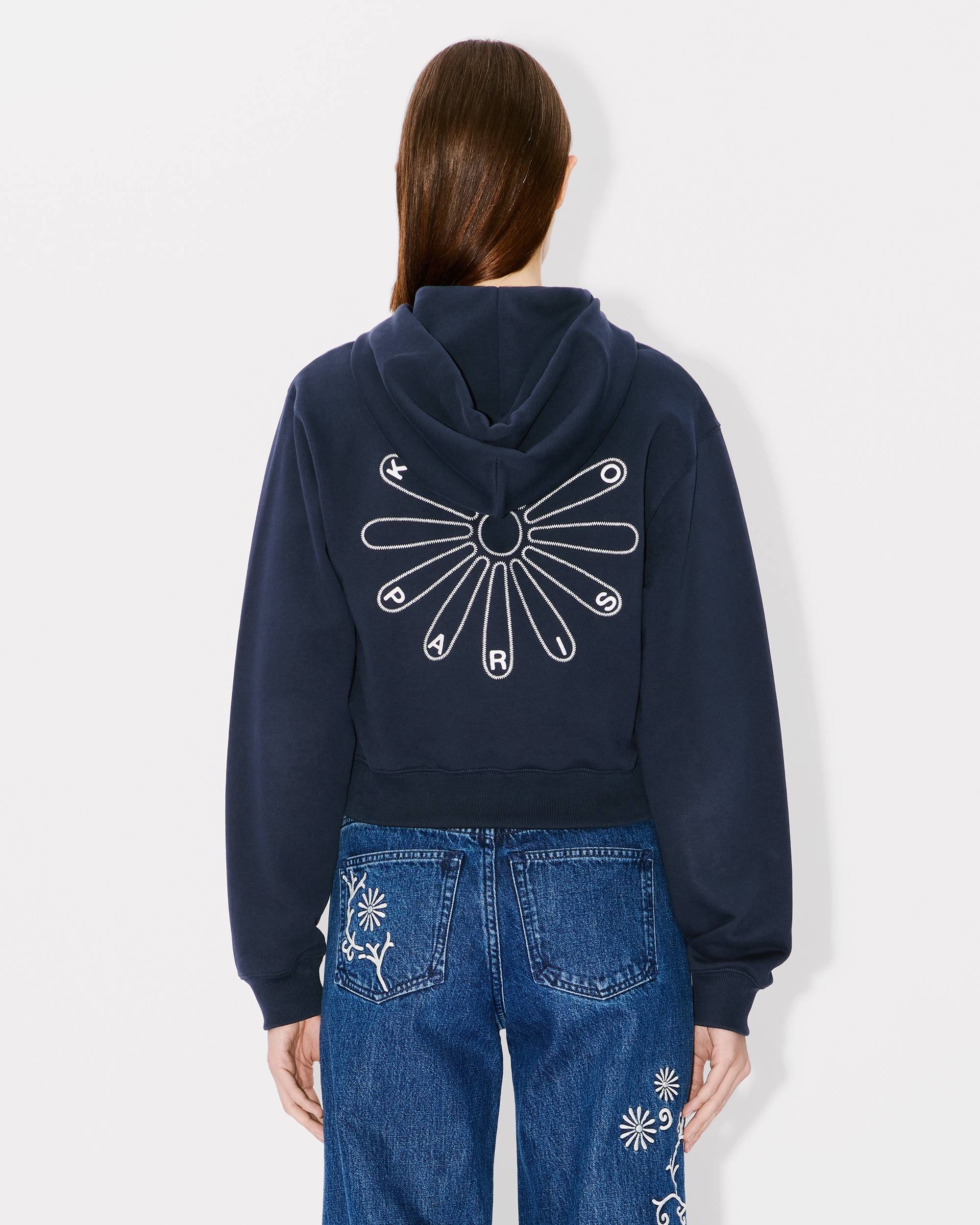 'KENZO Marguerite' cropped embroidered houdie - 4