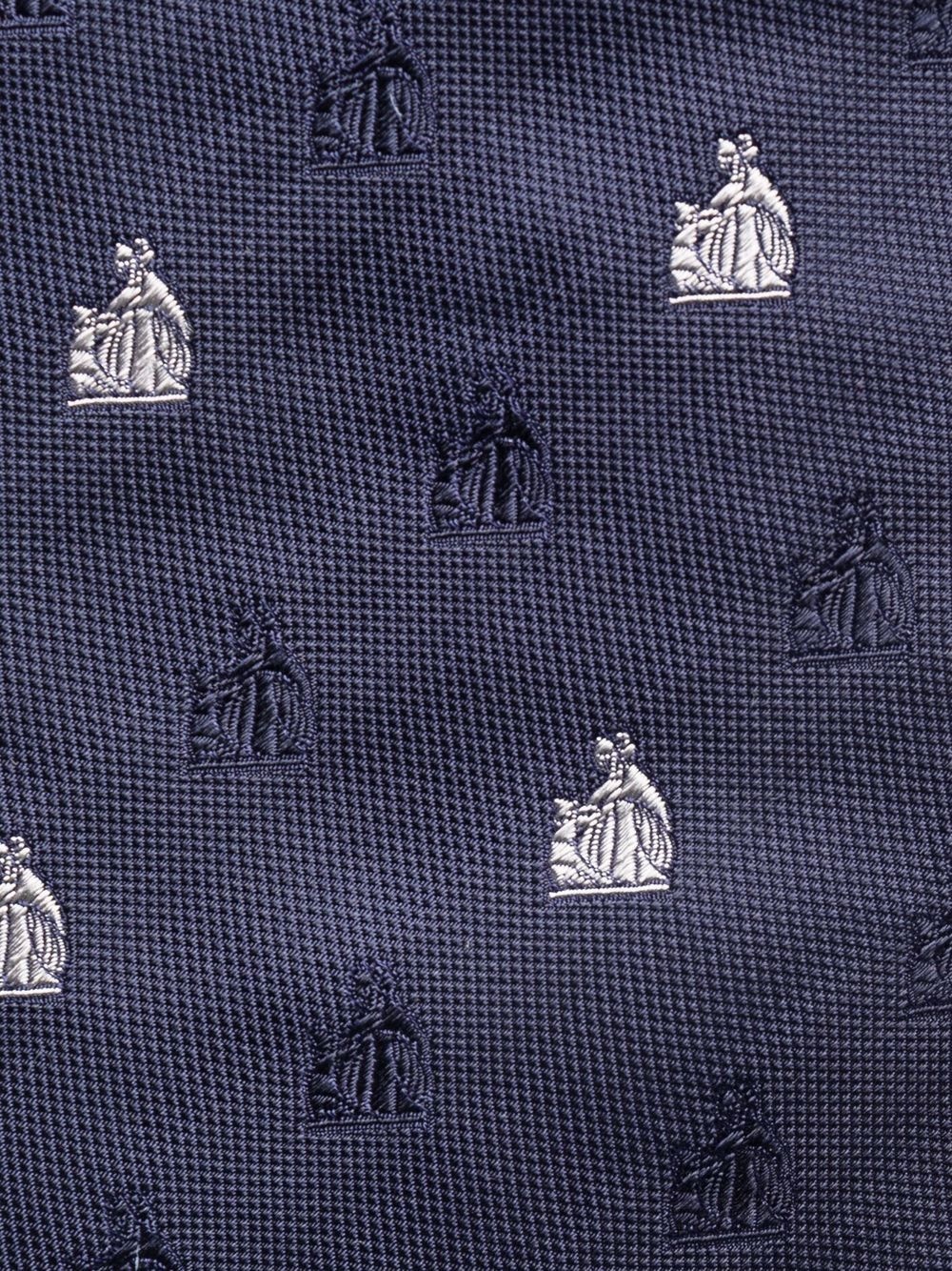 logo-embroidered silk tie - 2