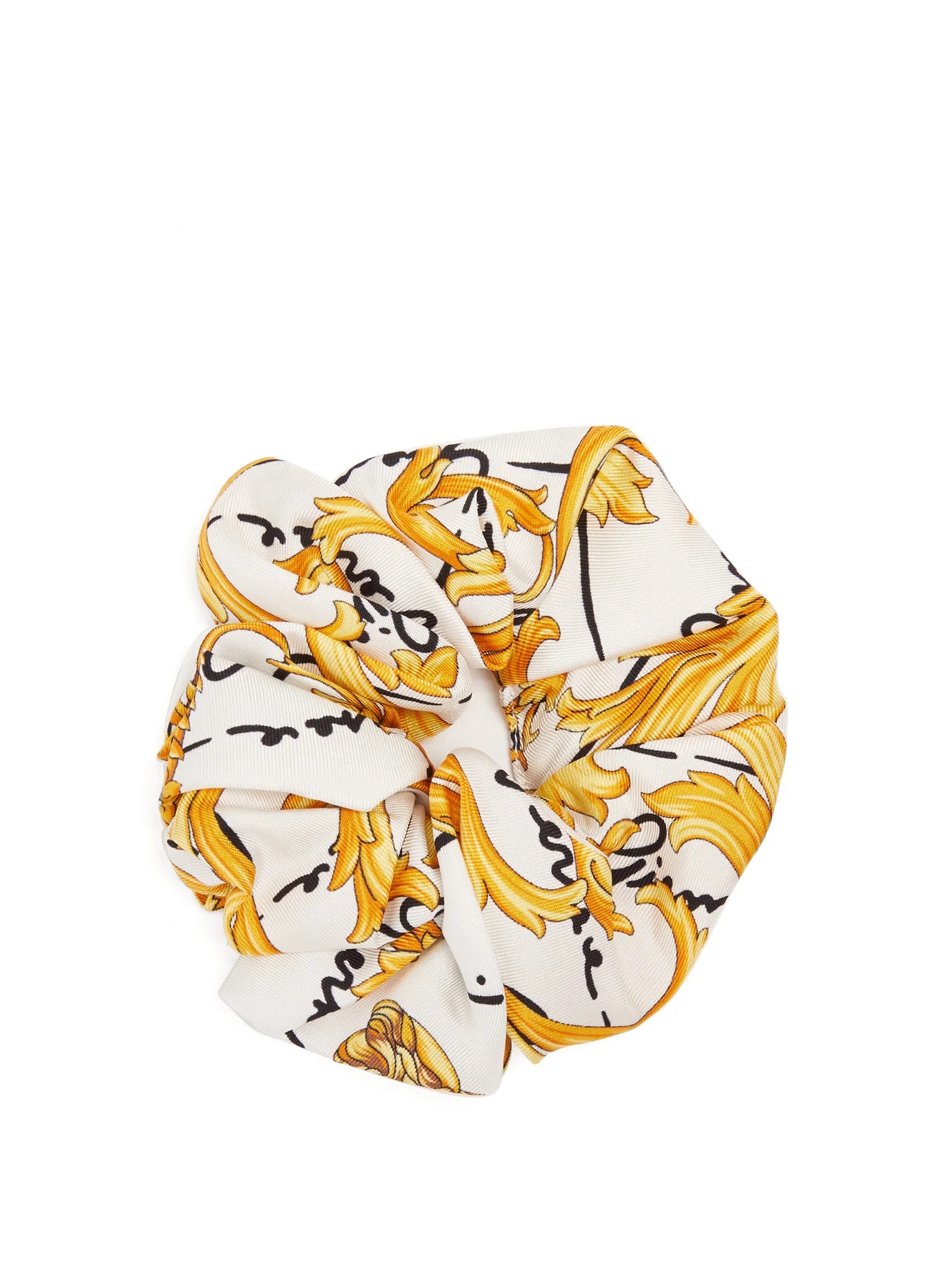 Baroque-print silk scrunchie - 1